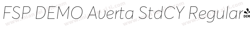FSP DEMO Averta StdCY Regular字体转换
